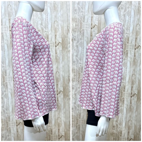 Roller Rabbit Pink Hathi Elephant Pajama Top [1057] - Picture 5 of 9